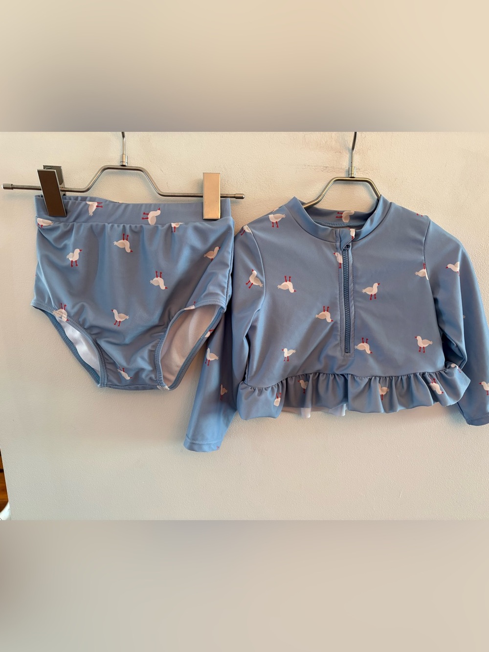 Rise little Earthling Two-Piece Swim Set with Seagull Print 18-24M